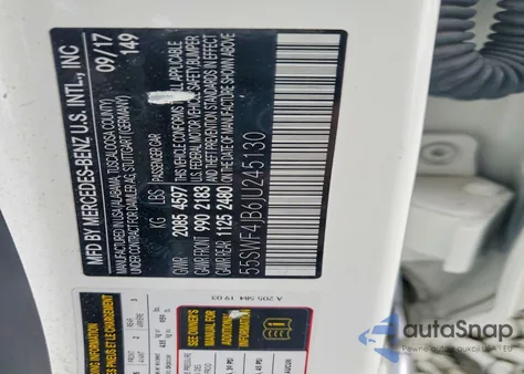 2018 Mercedes-Benz C 300 z USA, uszkodzony, nr VIN 55SWF4JB6JU245130